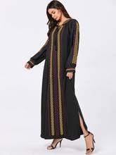 Vestido musulmán Abaya bordado para mujer, maxivestido con cordones, Kimono árabe de Dubái, caftán, suelto, largo, ropa islámica, M-4XL 2024 - compra barato