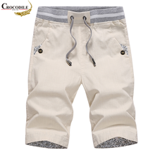 Crocodile brand Summer linen Cotton Shorts Men Fashion Brand Boardshorts Breathable  Cool Short Masculino Man Casual Shorts 2024 - buy cheap