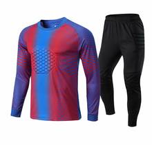 Conjunto de roupa infantil para goleiro, uniforme de futebol para meninos, roupa de proteção 2024 - compre barato