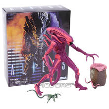 Neca alienígenas vermelho com chestburster & facehugger figura de ação collectible modelo brinquedo 2024 - compre barato