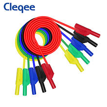 Cleqee P1050 4mm Banana Plug to 4mm Banana Plug Multimeter Test Leads Soft PVC Cable Copper Wire 5 Color 1M 2024 - buy cheap