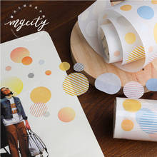 Basic Round Shaped Decorative Adhesive Tape dot Masking Writable Washi Tape DIY Scrapbooking Sticker Label japanese stationery 2024 - buy cheap