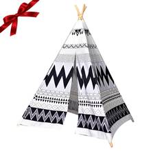 Teepee Large Cotton Linen Kids Teepee Canvas Playhouse Indian Play Tent House White Children Tipi Tee Pee Tent 2024 - buy cheap