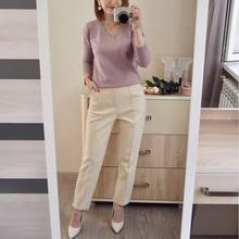 Woolen pants female autumn and winter new high-waist carrot pants female harem pants loose and thin all-match 2024 - buy cheap