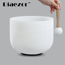 Diaezor 7 Inch C/D/E/F/G/A/B Chakra Crystal Singing Bowl Tibetan Frosted Quartz Music Bowls for Sound Healing Free Rubber Mallet 2024 - buy cheap