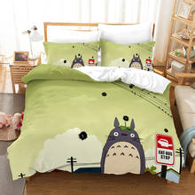 Japan Anime Neighbor Totoro Bedding Set Duvet Cover Luxury for Kids Bed Set Twin King Size Queen Quilt Cover Bedroom Decor 2024 - buy cheap