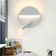 Sanmusion-lâmpada de parede led criativa e moderna para crianças, quarto, cabeceira, lâmpada de leitura, luz noturna interior, ângulo de 100-240v ajustável 2024 - compre barato