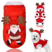 Pet Dog Christmas Jacket Dog Clothes Winter Warm Thick Cute Cartoon Small Puppy Dog Cloth Costume Dress Puppy Kitten Costume 2024 - buy cheap