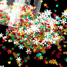 Lantejoulas 3d de arte de unha brilhante, decoração de unha em flocos de neve, holográfico, flor, design de natal, glitter, faça você mesmo, manicure, natal, 1 peça 2024 - compre barato