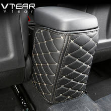 Vtear For Hyundai Kona  accessories Encino Car seat armrest Anti-kick pad leather Protective Case Car Anti-dirty mat 2021-2018 2024 - buy cheap