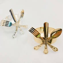 6pcs Hotel table Western-style knife and fork spoon napkin buckle napkin ring napkin ring cloth ring towel buckle 2024 - buy cheap