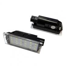 Farol de led para carro, 2 peças, placa de licença, lâmpada led para renault clio megane master 2024 - compre barato