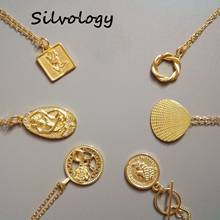 Silverology-collar de plata de ley 925 para mujer, gargantilla de oro 925 de 18K de 15 estilos, Serie de alta calidad 2019, joyería fina 925 2024 - compra barato