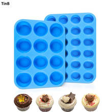 12/24 Hole Cupcakes Mold Muffin Cupcake Silicone Mold Non Stick Soap Chocolate Muffin Baking Pan Silicone Cake Mold Cupcake Form 2024 - buy cheap