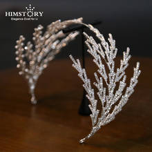 Himstory-tiaras de casamento, moda noiva, coroa, feminino, acessórios para o cabelo, joias, presilhas de luxo 2024 - compre barato