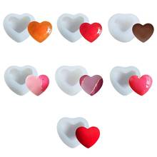 Resin Crystal Epoxy Mold 3D Love Heart Cake Chocolate Silicone Mould DIY Crafts Aromatherapy Candle Handmade Soap Making Tool 2024 - buy cheap