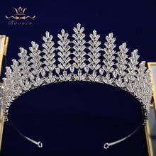 Sparkling Oversize Full Zircon Bridal Tiaras Headpiece Crystal Crown Head Wear Wedding Dress Hair Accessory 2024 - buy cheap