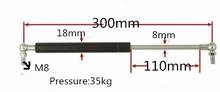 Resorte de Gas de 300mm de distancia de agujero, resorte de elevación de junta esférica de fuerza, 35KG, para muebles, coche, 1 ud. 2024 - compra barato