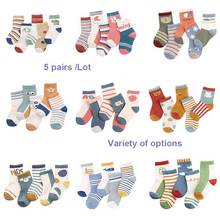 Winter Baby Socks Kids Cute Infant For Boys Girl Toddler Newborn Boy Girls Kid Funny Animal Print Girl's Children Fall Sock Pack 2024 - buy cheap