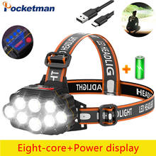 Powerful LED Headlight 6000LM Most Bright Headlamp USB Rechargeable Head Lamp Light Waterproof Head Torch for Camping,Hiking 2024 - buy cheap
