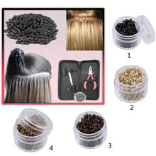 Micro anillos de cuentas para extensiones de cabello, accesorios de decoración para el cabello, herramientas de peinado para el cuidado del cabello negro, 500x5mm 2024 - compra barato