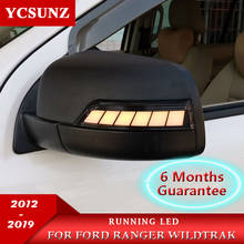 Running LED Mirror Covers For Ford Ranger 2012-2019 2020 T6 T7 T8 Wildtrak Double Cabin with lights 2024 - buy cheap