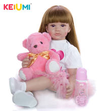 KEIUMI Reborn Babies Silicone 24 inch Bonecas Meninas Doll Lifelike 60cm Doll Handmade Toy For Kids Birthday Surprise 2024 - buy cheap