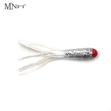 MNFT 10Pcs Artificial Worms Grub Lure Soft Squid Baits Colorful Freshwater Tube Baits 4.5cm/0.5g 2024 - buy cheap