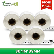 Ecowell 10Rolls Tapes Address Sticker 99012 compatible for Dymo Labelwriter 450 450 DUO 450 Turbo Label Maker for 89mm*36mm tape 2024 - buy cheap