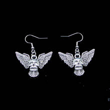 20pairs Handmade Simple Design 34*25mm Fly Skull Bat Drop Earrings For Women Gift 20pairs Jewelry Cute Small Object 2024 - buy cheap