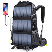 Unisex Hiking Backpacks 6v 20 w Solar Powered Backpack Travel Large-capacity Shoulder Bag Waterproof Rucksack for Climbing 2024 - buy cheap