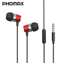 PHOMAX 3.5mm Wired Earphones In ear Stereo Music Deep Bass Earbuds Sports Headset In-line Control Handsfree with Microphone 2024 - buy cheap