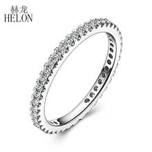 Helon 0,33ct si/h anel de diamantes naturais, liso 18k (au750), ouro branco, noivado, casamento, completo, jóias finas eternas 2024 - compre barato