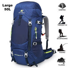 Mochila de gran capacidad para senderismo y acampada, bolsa impermeable para la lluvia, profesional, para montañismo, deportes, escalada, 50L 2024 - compra barato