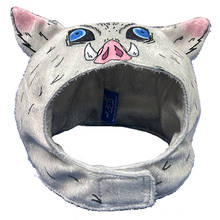 Anime Demon Slayer Kimetsu No Yaiba Hashibira Inosuke Pig Head Cat Hat Cap Pet Cute Kawaii Pet Clothing Cosplay Costume 2024 - buy cheap