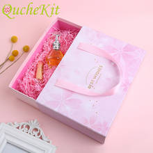 Подарочная коробка с розовым цветком вишни, портативная картонная коробка для упаковки конфет, печенья, свадьбы, дня рождения, Рождества, подарочная упаковочная коробка 2024 - купить недорого