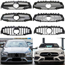 Front Bumper Racing Grill Billet Grille Cover For Mercedes-Benz W118 CLA-Class 2020 2021 Diamond GT AMG 2024 - buy cheap
