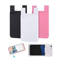 Pocket Elastic Stretch Silicone Cell Phone ID Credit Card Holder Sticker Bus Card Universal Wallet Case Card Holder 2024 - buy cheap