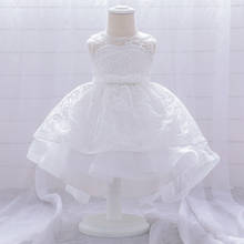 Рождественское платье принцессы для маленьких девочек, Кружевное белое платье для крещения на 1-летний день рождения, зимнее платье для новорожденных 2024 - купить недорого
