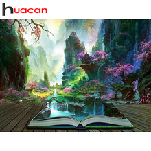 Huacan-pintura con diamantes DIY, Kits de montaña, mosaico de diamantes, punto de cruz, paisaje, bordado, arte de pared 2024 - compra barato