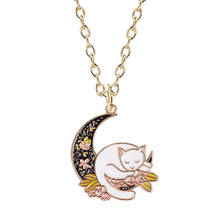 2020 New Moon Cat Necklace Collar Female Necklace Japan And South Korea Harajuku Cute Sweet Pendant Necklace Jewelry Gift 2024 - buy cheap
