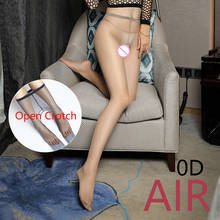 Sexy High Elastic Tight Hot Erotic Open Crotch Stockings for Women Smooth Air 0D Ultra Thin Transparent Silk Lingerie Medias 2024 - buy cheap