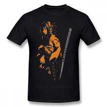 Camiseta de Shaman King para hombre, 100% de algodón camisa naranja, de manga corta, divertida, con estampado, talla grande, de verano 2024 - compra barato