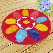 Pulaqi Isolon for Flowers Latch Hook Rug Kits Crafts Cushion Latch Hook Embroidery Mat DIY Decor Latch Hook Carpet Living Room F 2024 - buy cheap