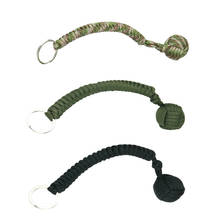 1pc Paracord Monkey Fist with heavy Steel Ball inside, can be used as Knife Lanyard Survival Tool Black/Army Green/Camouflage 2024 - buy cheap