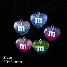 Heart Candy Charms Pendants for decoration necklace earring key chain Jewelry Making 2024 - buy cheap