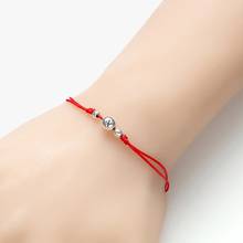 Cxwind pingente de 26 letras corda pulseiras iniciais contas vermelho preto braceletes para meninas amor pulseiras para mulheres joias 2024 - compre barato