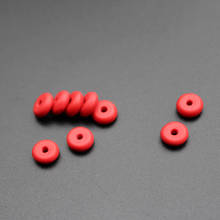 Cuentas de Ábaco de 8mm x 3mm, 20 unids/lote, Coral sintético, partes de bricolaje, color rojo para fabricación de joyas 2024 - compra barato