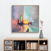 Pintura de arte abstracto moderno en lienzo, póster e impresión de arte de pared, imágenes de paisaje abstracto para sala de estar, cuadros, decoración del hogar 2024 - compra barato