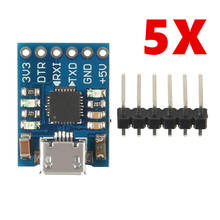 Micro usb para uart módulo ttl 6 pinos, conversor serial uart stc substitui ft232 novo para arduino 2024 - compre barato